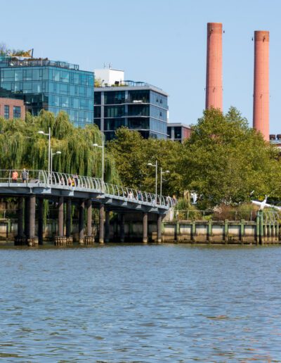 Building with lake view